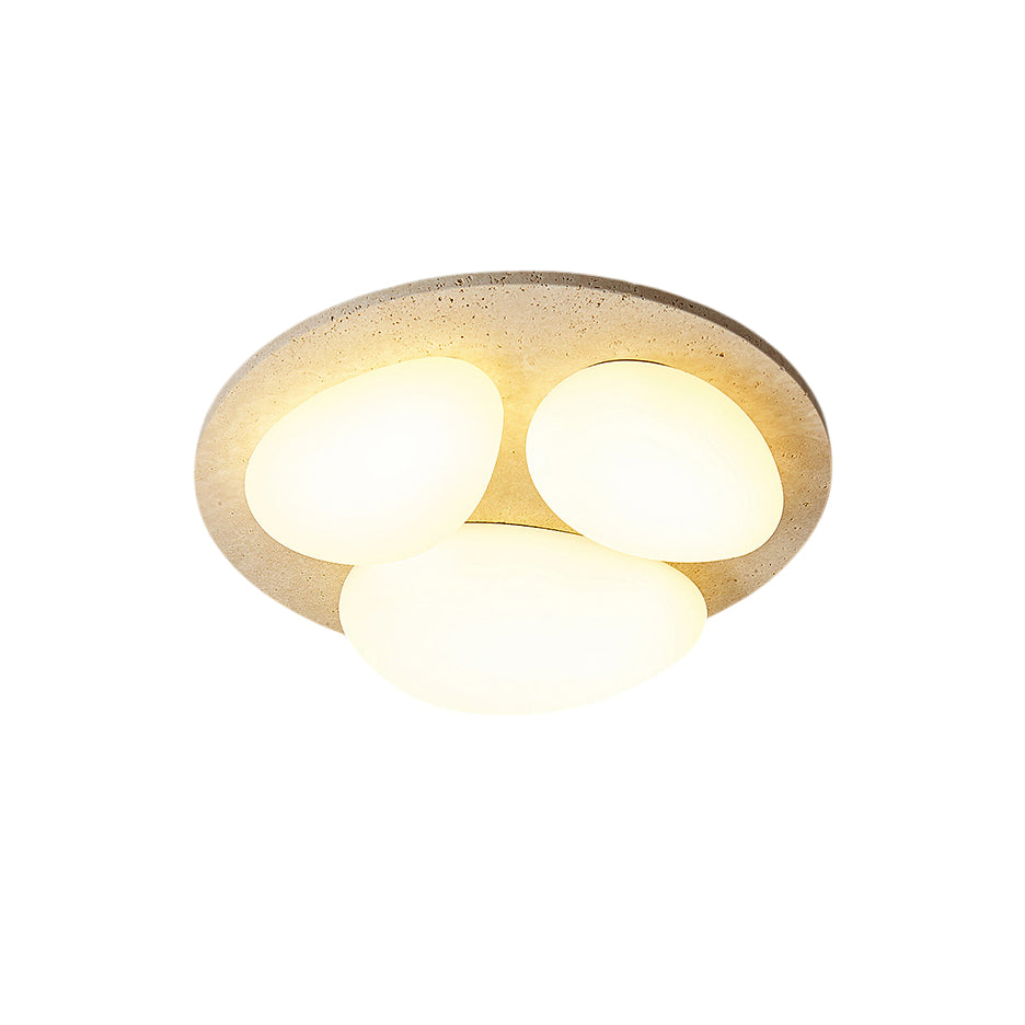 Lylaeen Modern Minimalist Travertine Plastic Ceiling Lamp - Letslighting