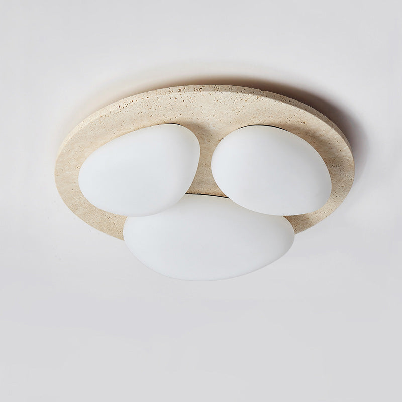 Lylaeen Modern Minimalist Travertine Plastic Ceiling Lamp - Letslighting
