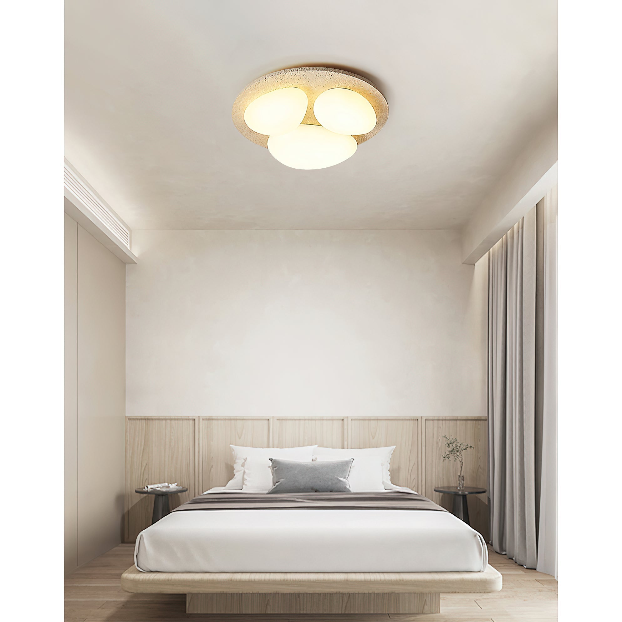 Lylaeen Modern Minimalist Travertine Plastic Ceiling Lamp - Letslighting