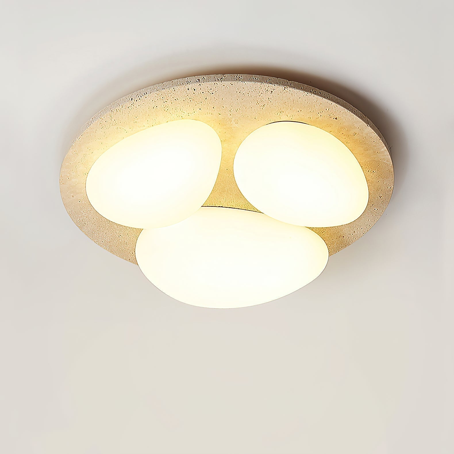 Lylaeen Modern Minimalist Travertine Plastic Ceiling Lamp - Letslighting