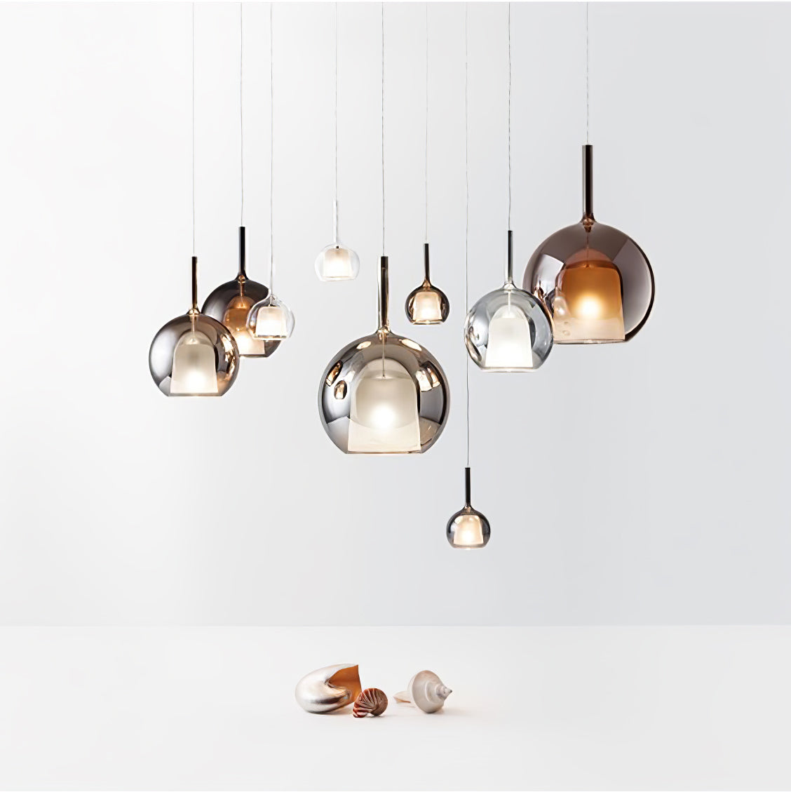 Lustra Pendelleuchte Rauchglas Rund-Letslighting
