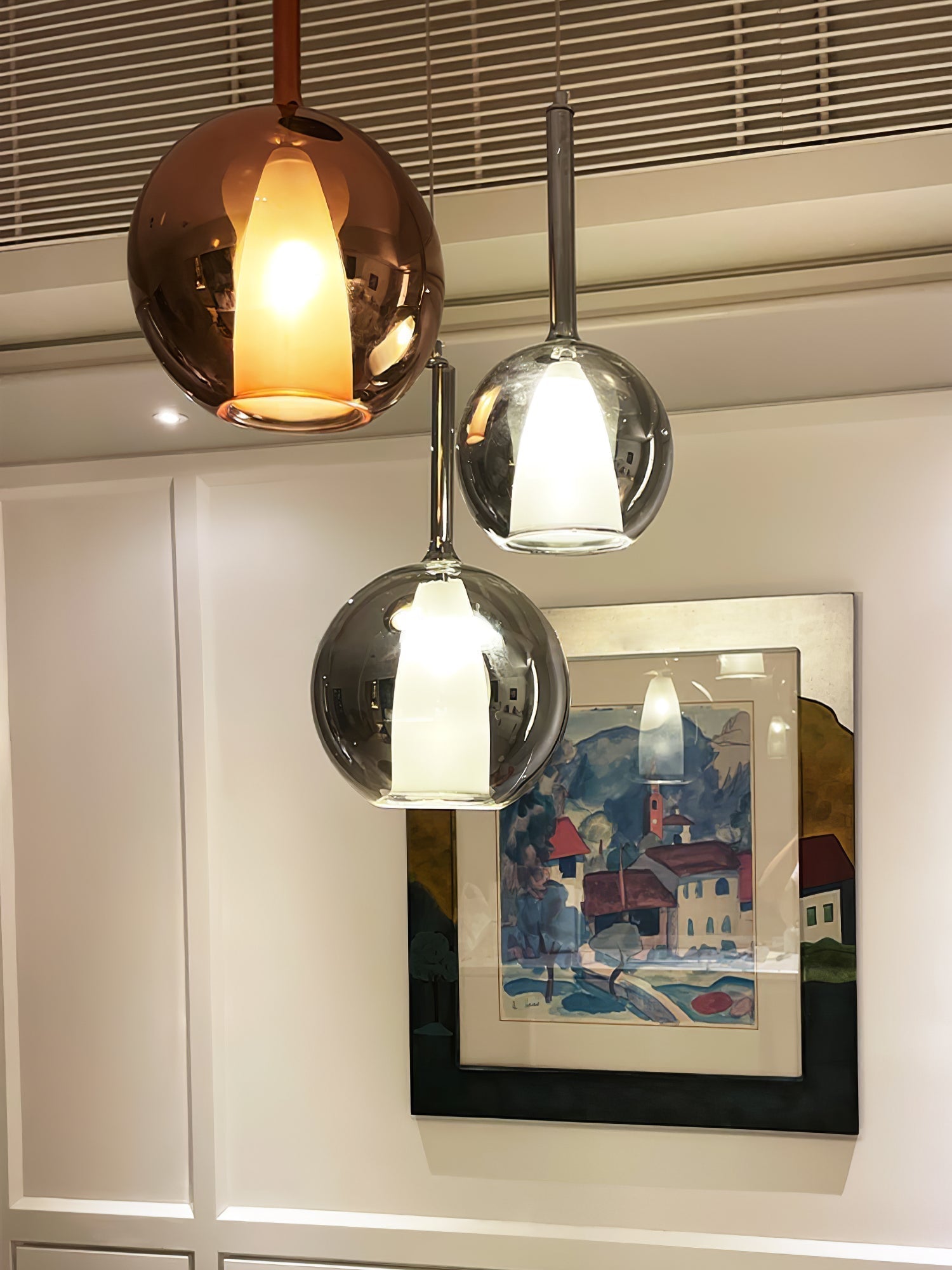 Lustra Pendelleuchte Rauchglas Rund-Letslighting