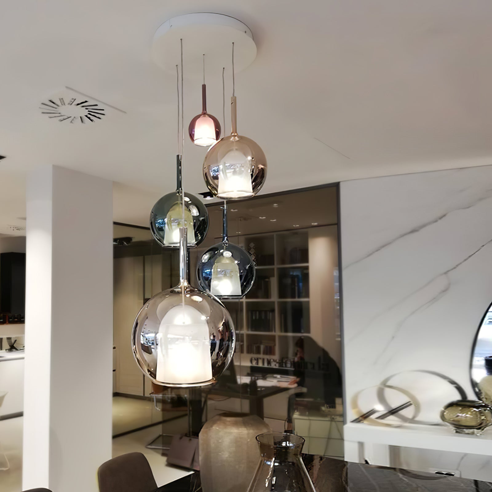 Lustra Pendelleuchte Rauchglas Rund-Letslighting