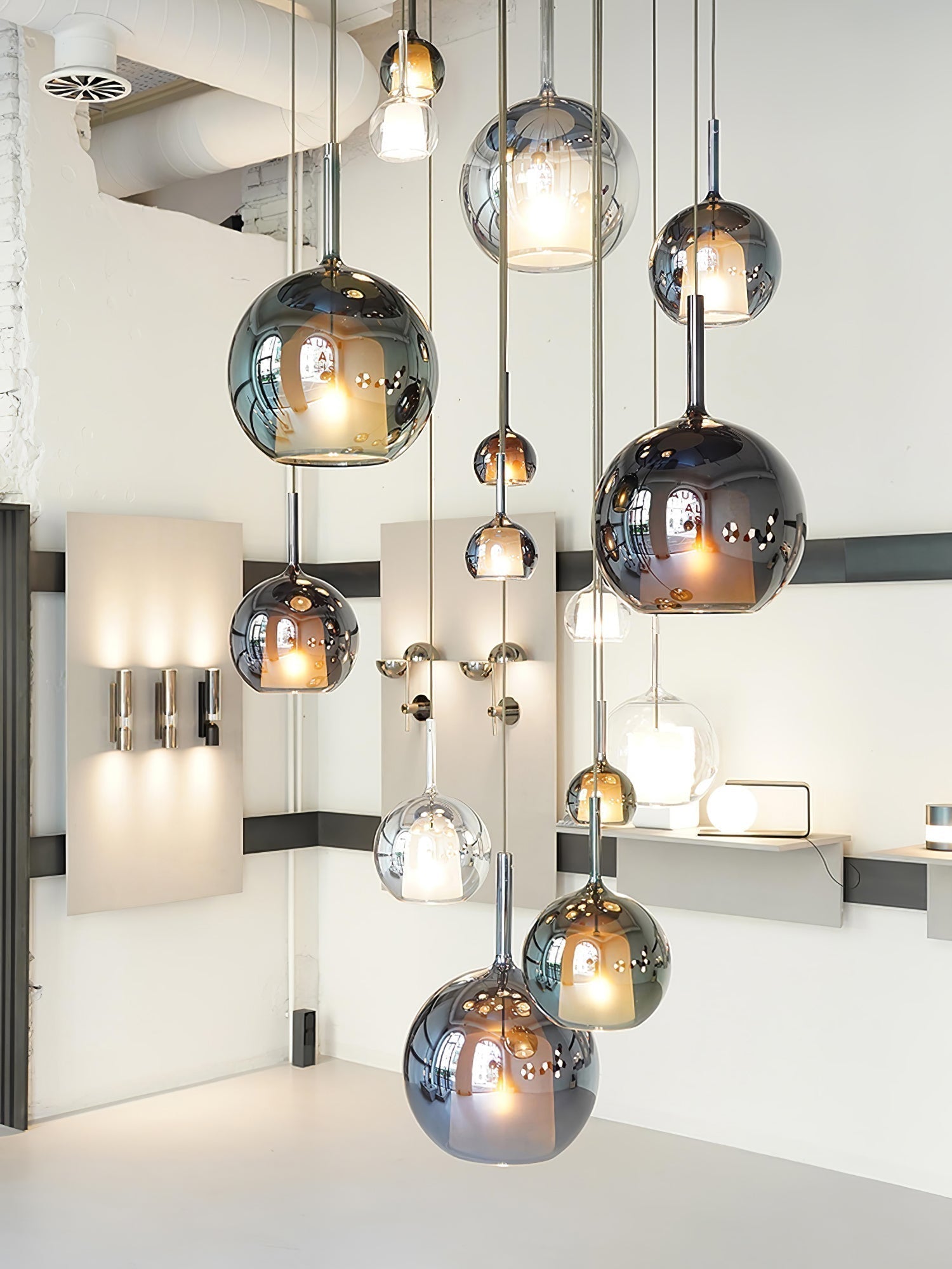Lustra Pendelleuchte Rauchglas Rund-Letslighting