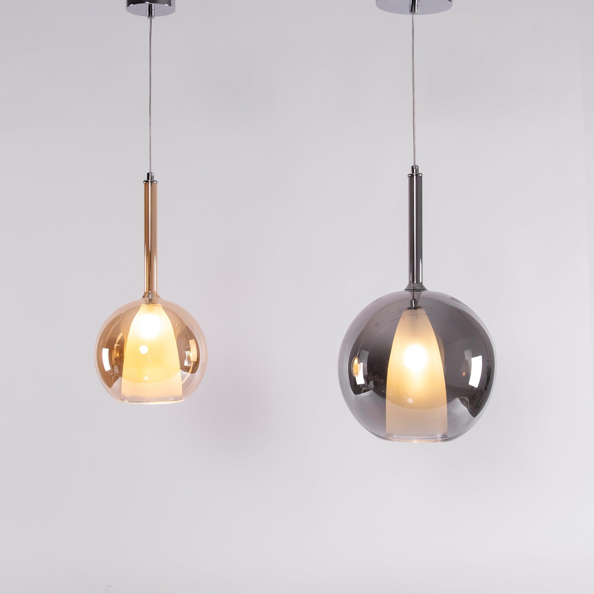 Lustra Pendelleuchte Rauchglas Rund-Letslighting