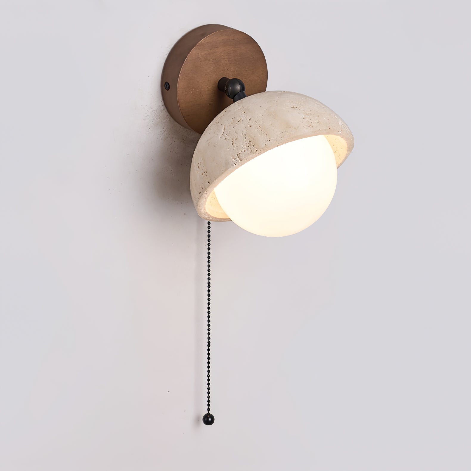 Avtale Arc-Shaped Travertine Wall Light - Neutralighting