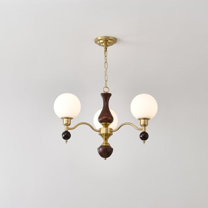 Aurora Globe Orb Walnuss Kronleuchter-Letslighting