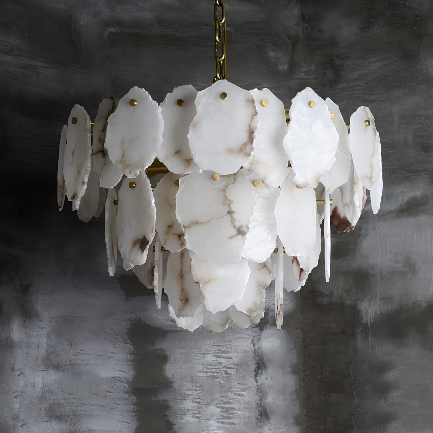 Gloire Individual Creativity Brass Alabaster Chandelier - Letslighting