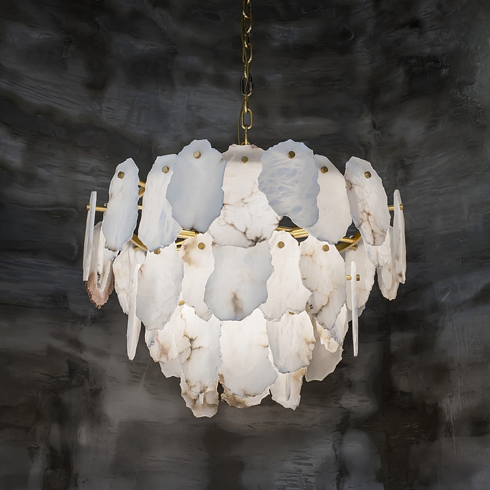 Gloire Individual Creativity Brass Alabaster Chandelier - Letslighting