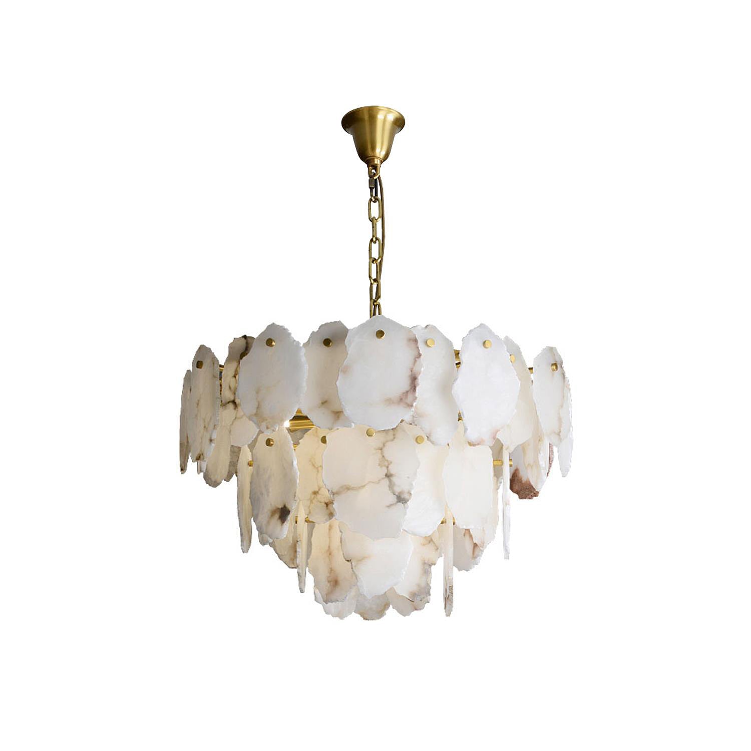 Gloire Individual Creativity Brass Alabaster Chandelier - Letslighting