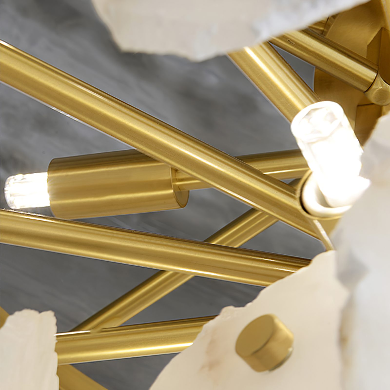 Gloire Individual Creativity Brass Alabaster Chandelier - Letslighting