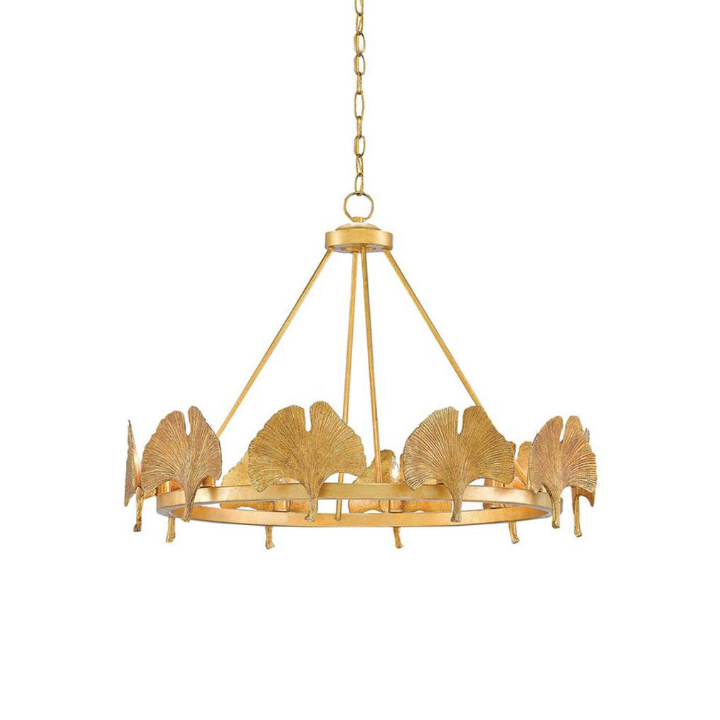 Cavinan Kreativität Folie Ginkgo Blatt Gold Kronleuchter-Letslighting