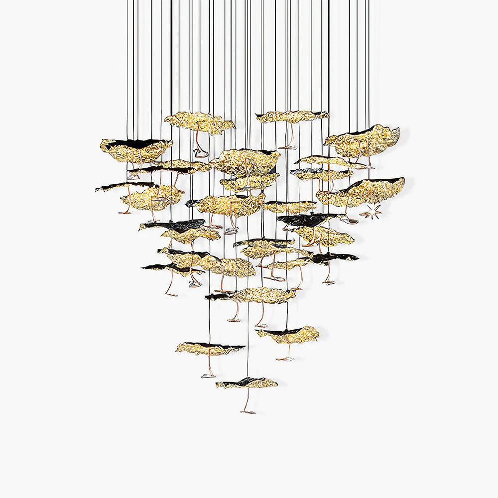 Aureate Cluster-Kronleuchter aus Messing Cloud-Letslighting