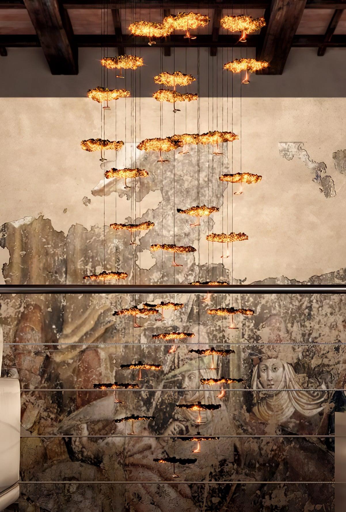 Aureate Cluster-Kronleuchter aus Messing Cloud-Letslighting