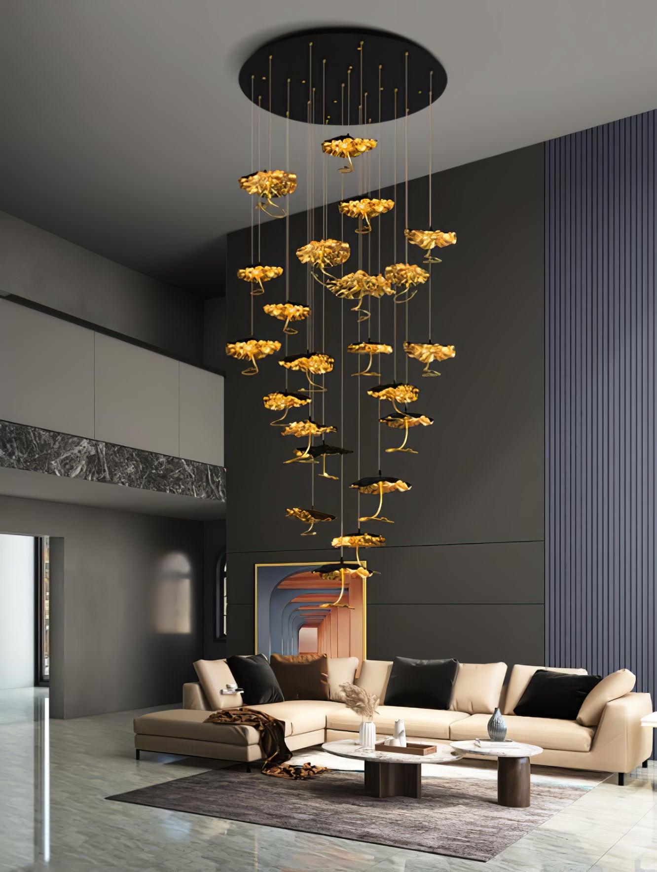 Aureate Cluster-Kronleuchter aus Messing Cloud-Letslighting