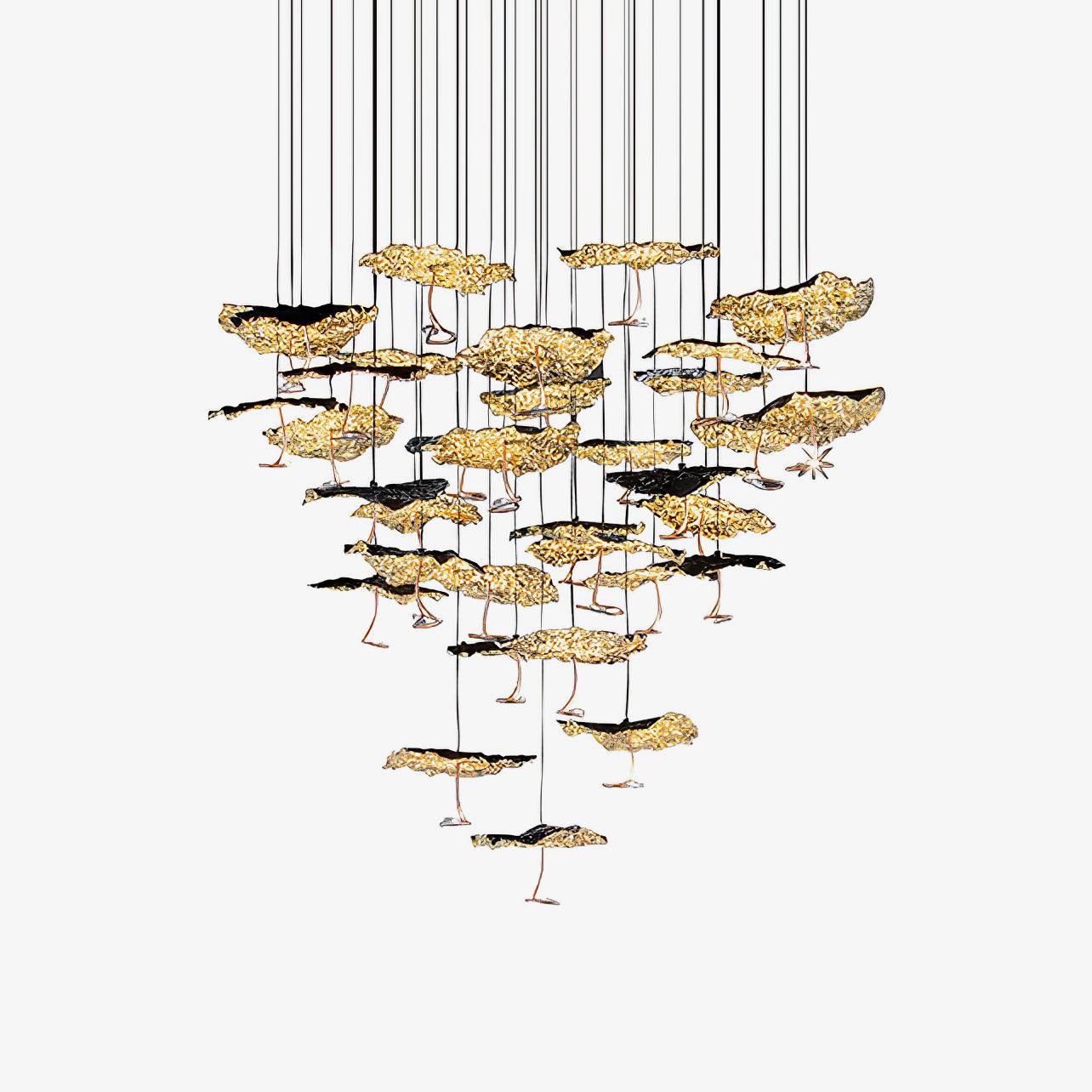 Aureate Cluster-Kronleuchter aus Messing Cloud-Letslighting