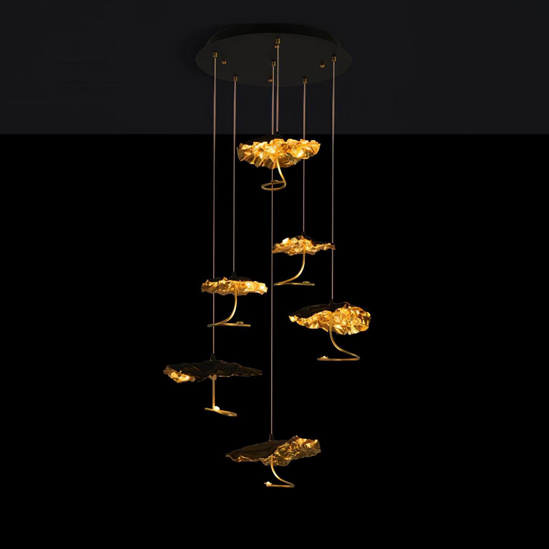 Aureate Cluster-Kronleuchter aus Messing Cloud-Letslighting