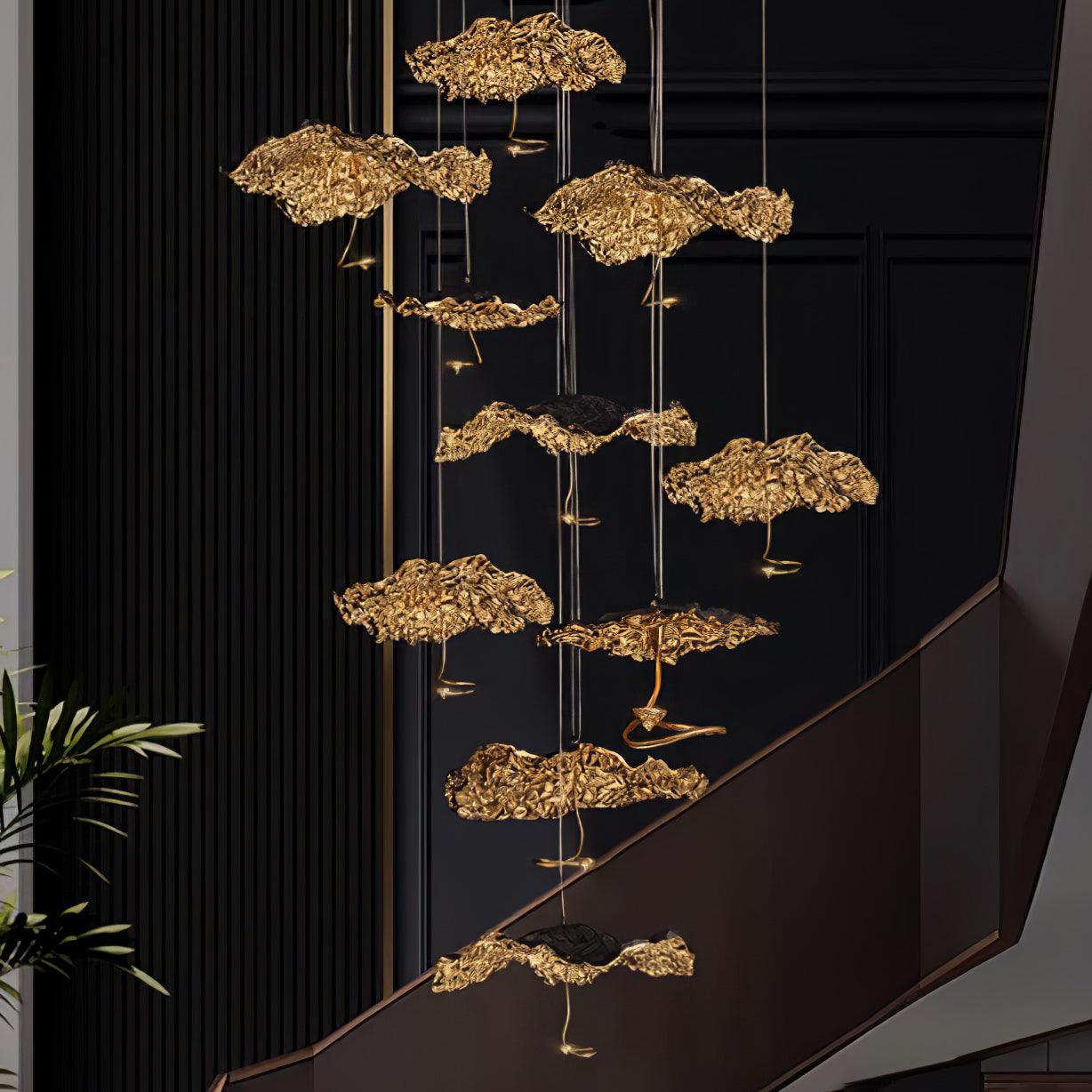 Aureate Cluster-Kronleuchter aus Messing Cloud-Letslighting