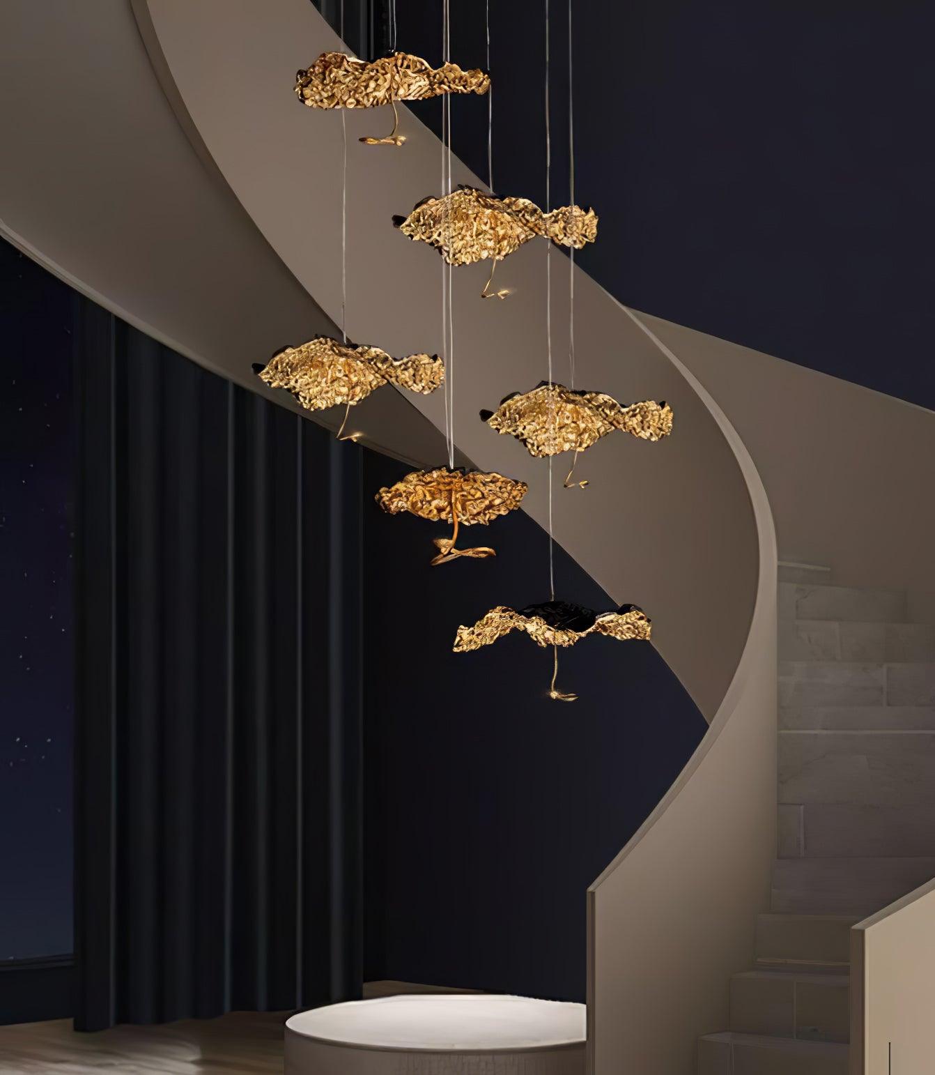 Aureate Cluster-Kronleuchter aus Messing Cloud-Letslighting