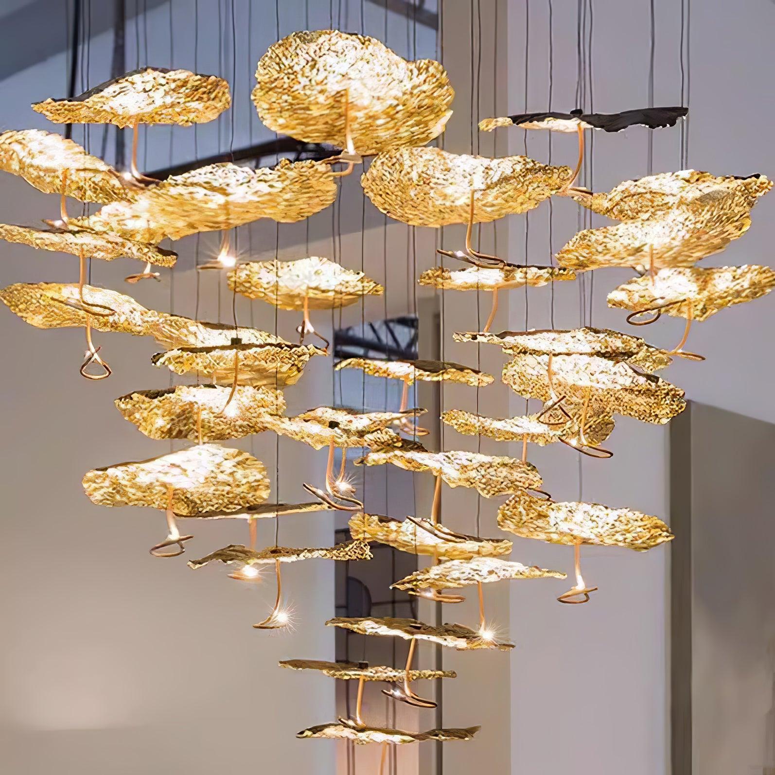 Aureate Cluster-Kronleuchter aus Messing Cloud-Letslighting