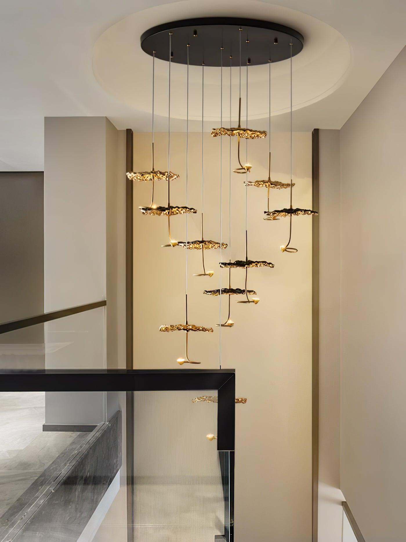 Aureate Cluster-Kronleuchter aus Messing Cloud-Letslighting