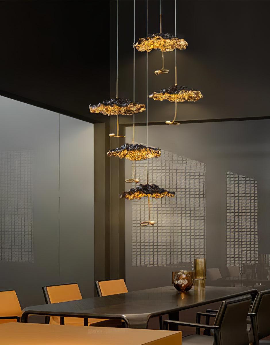 Aureate Cluster-Kronleuchter aus Messing Cloud-Letslighting