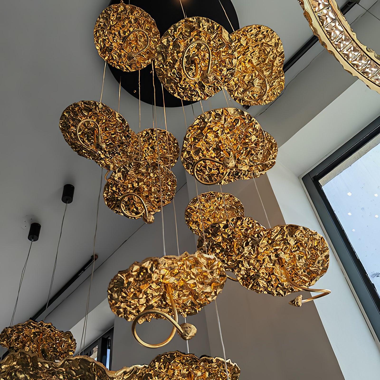Aureate Cluster-Kronleuchter aus Messing Cloud-Letslighting