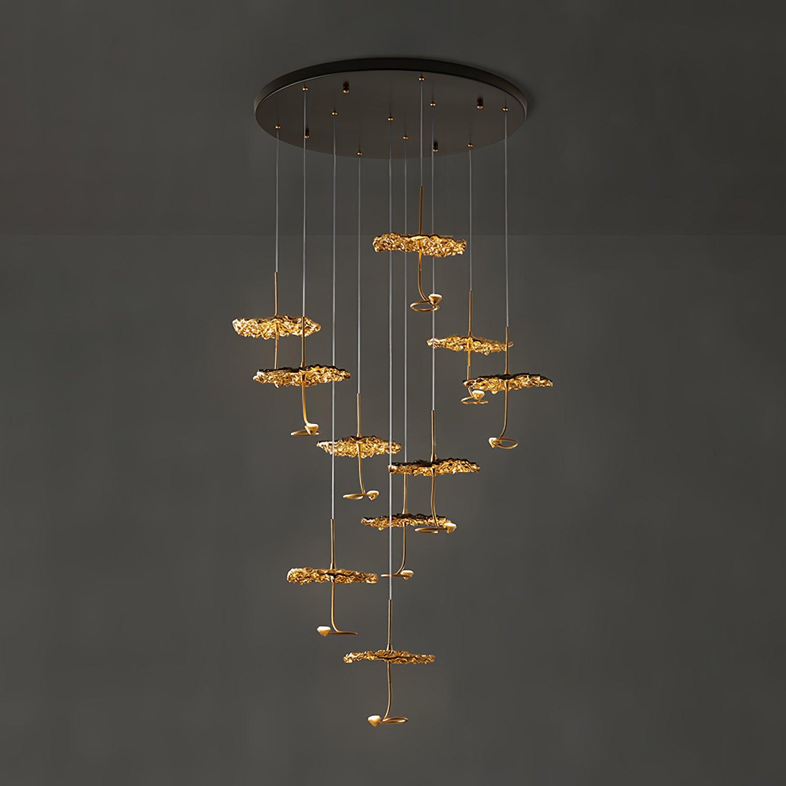 Aureate Cluster-Kronleuchter aus Messing Cloud-Letslighting