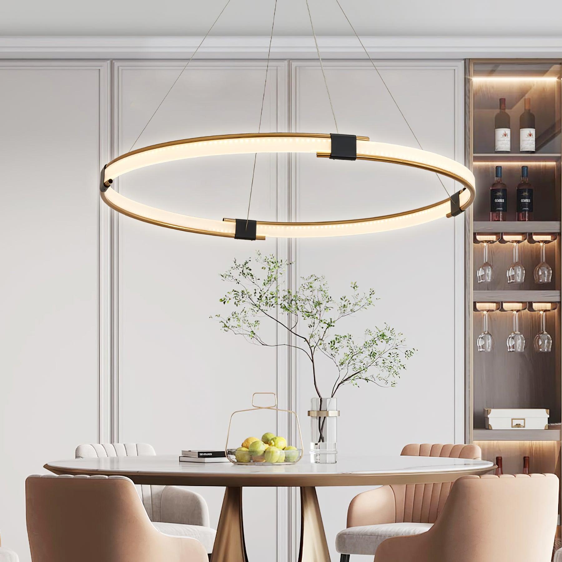 Lustra Kronleuchter Gold Ring LED Halo Modern-Letslighting