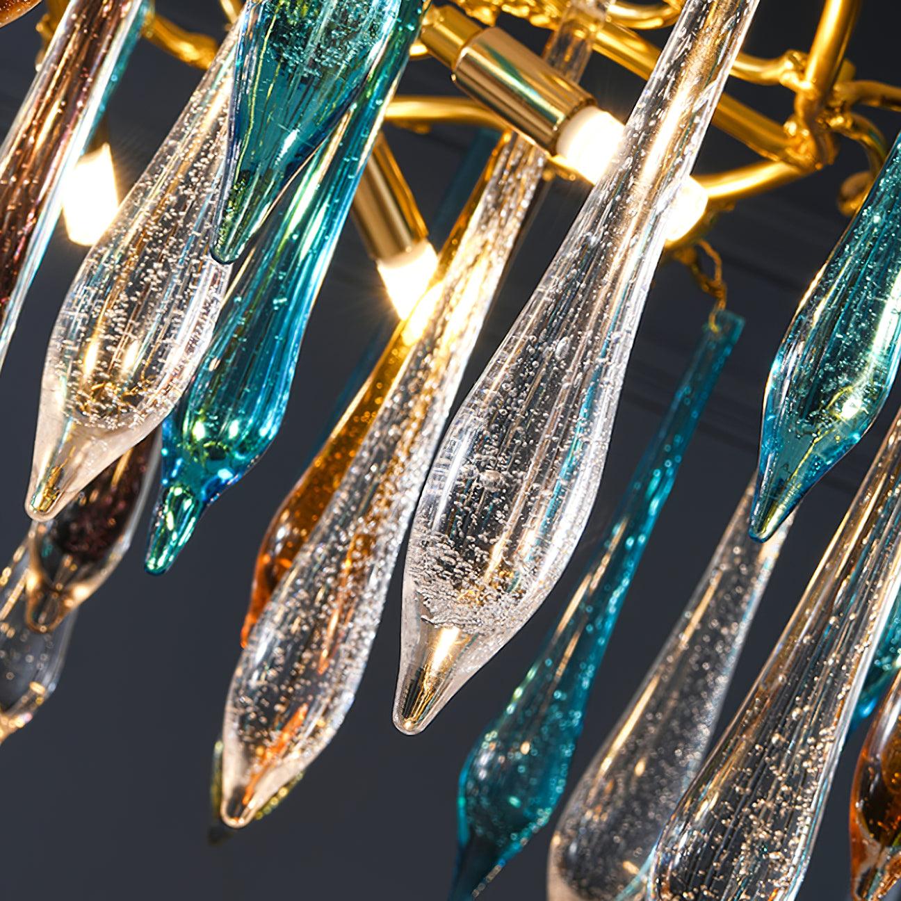 Aurora Kronleuchter Tropfenglas Luxe-Letslighting