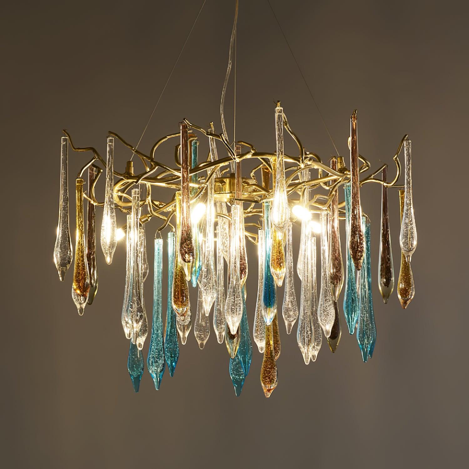 Aurora Kronleuchter Tropfenglas Luxe-Letslighting