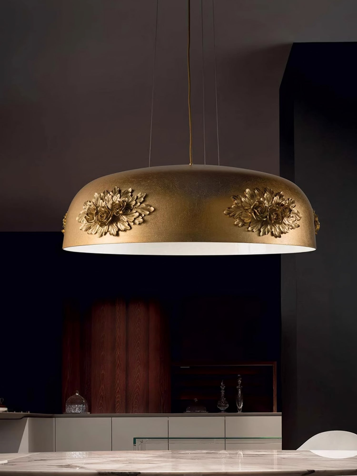 Zesolila Traditionelle Kunst Gold Pendelleuchte-Letslighting