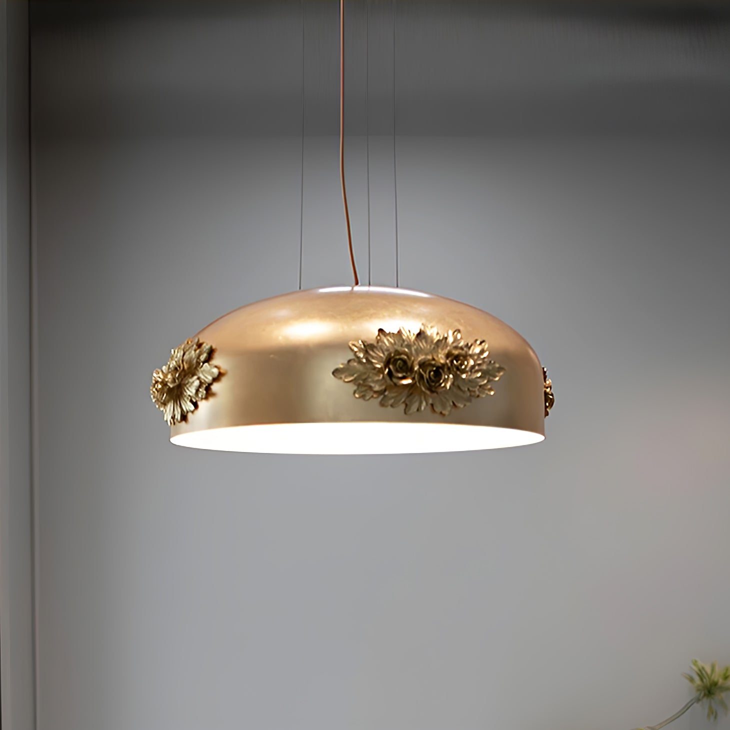 Zesolila Traditionelle Kunst Gold Pendelleuchte-Letslighting