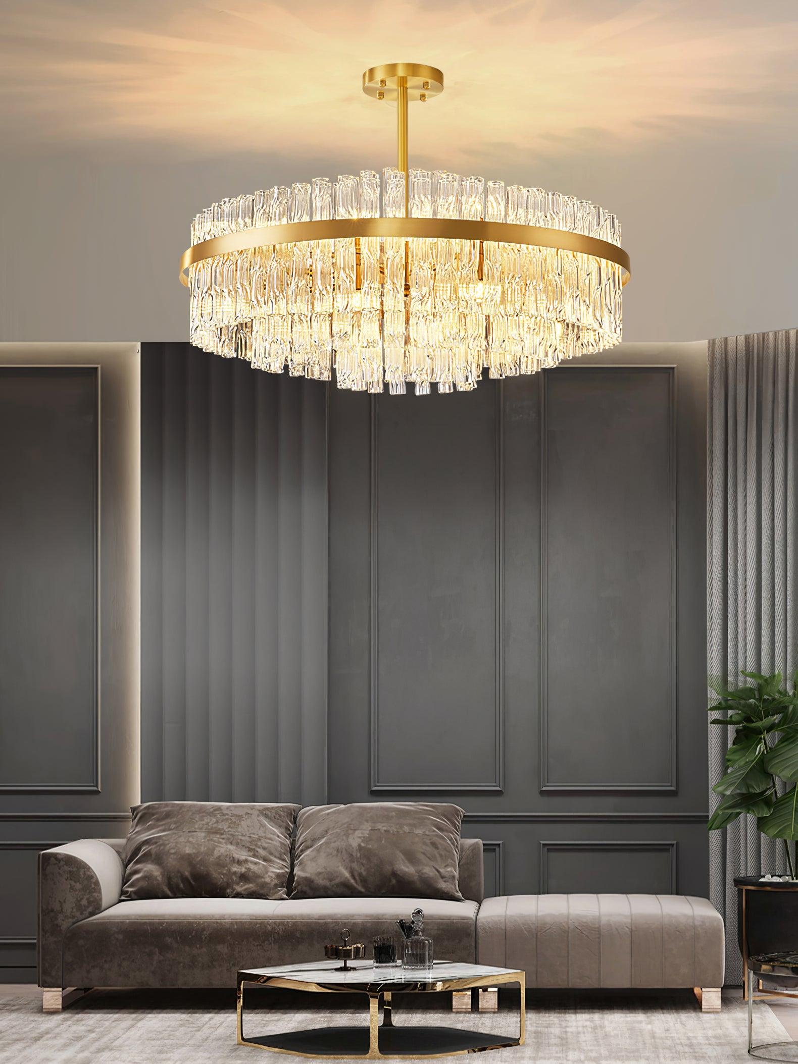Lustra Kronleuchter Gold Klar Stab Elegant-Letslighting