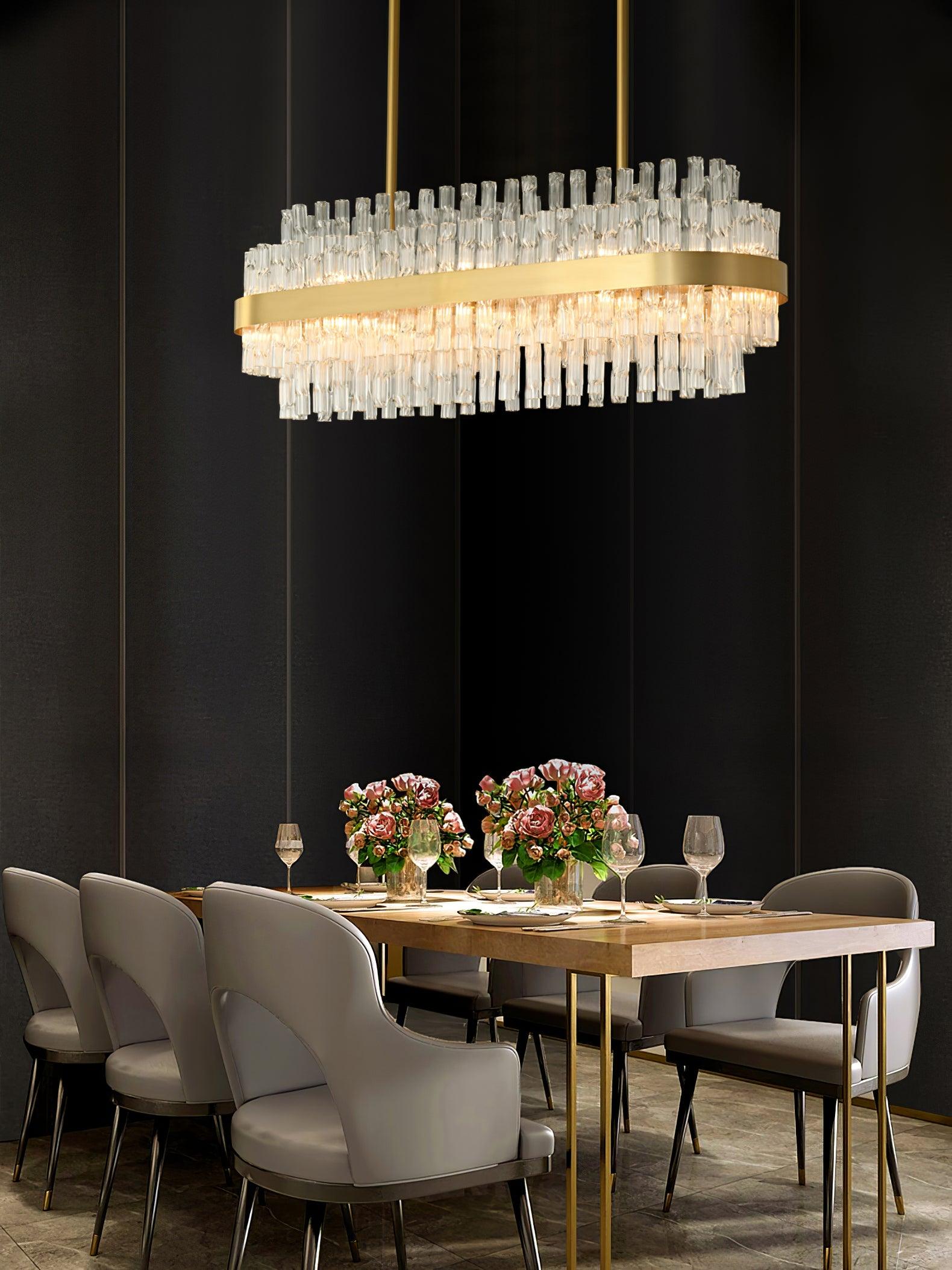 Lustra Kronleuchter Gold Klar Stab Elegant-Letslighting
