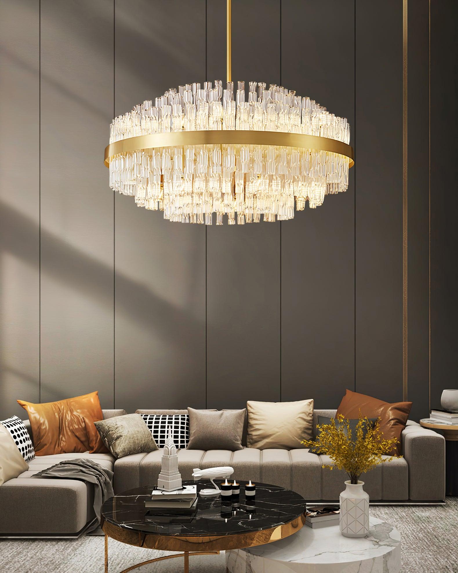 Lustra Kronleuchter Gold Klar Stab Elegant-Letslighting
