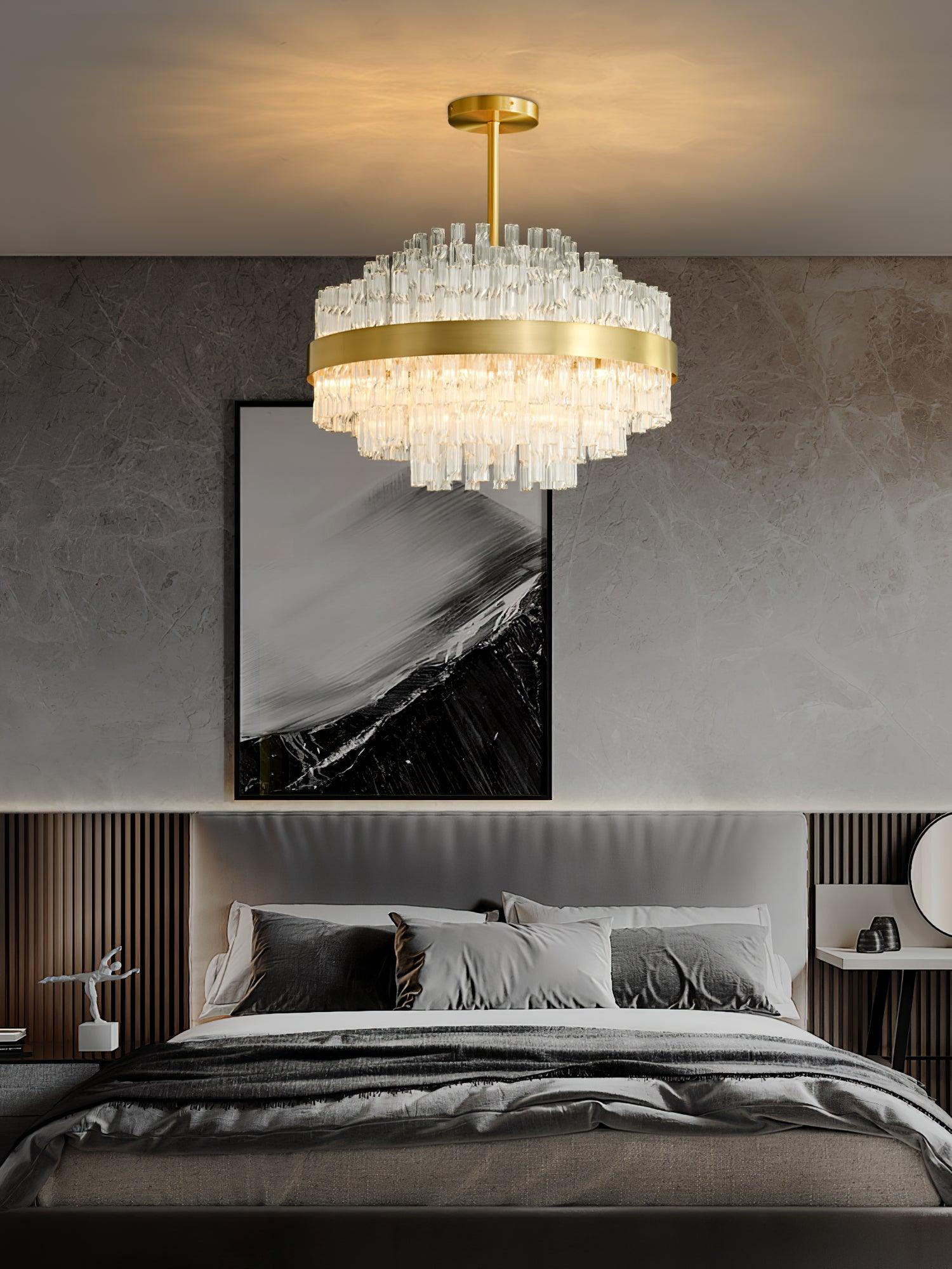 Lustra Kronleuchter Gold Klar Stab Elegant-Letslighting