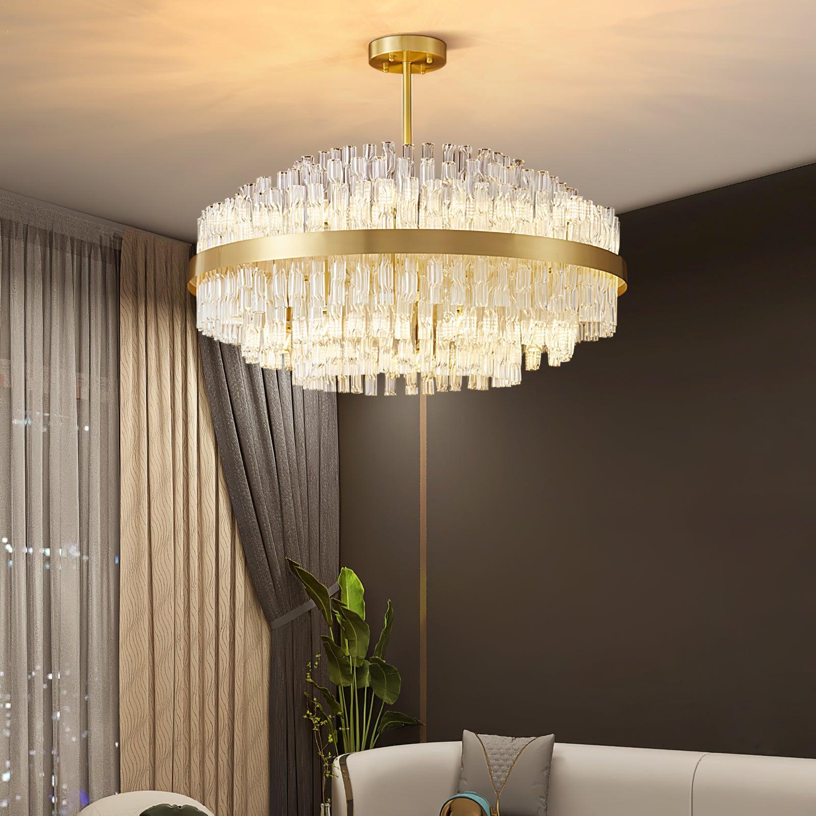 Lustra Kronleuchter Gold Klar Stab Elegant-Letslighting