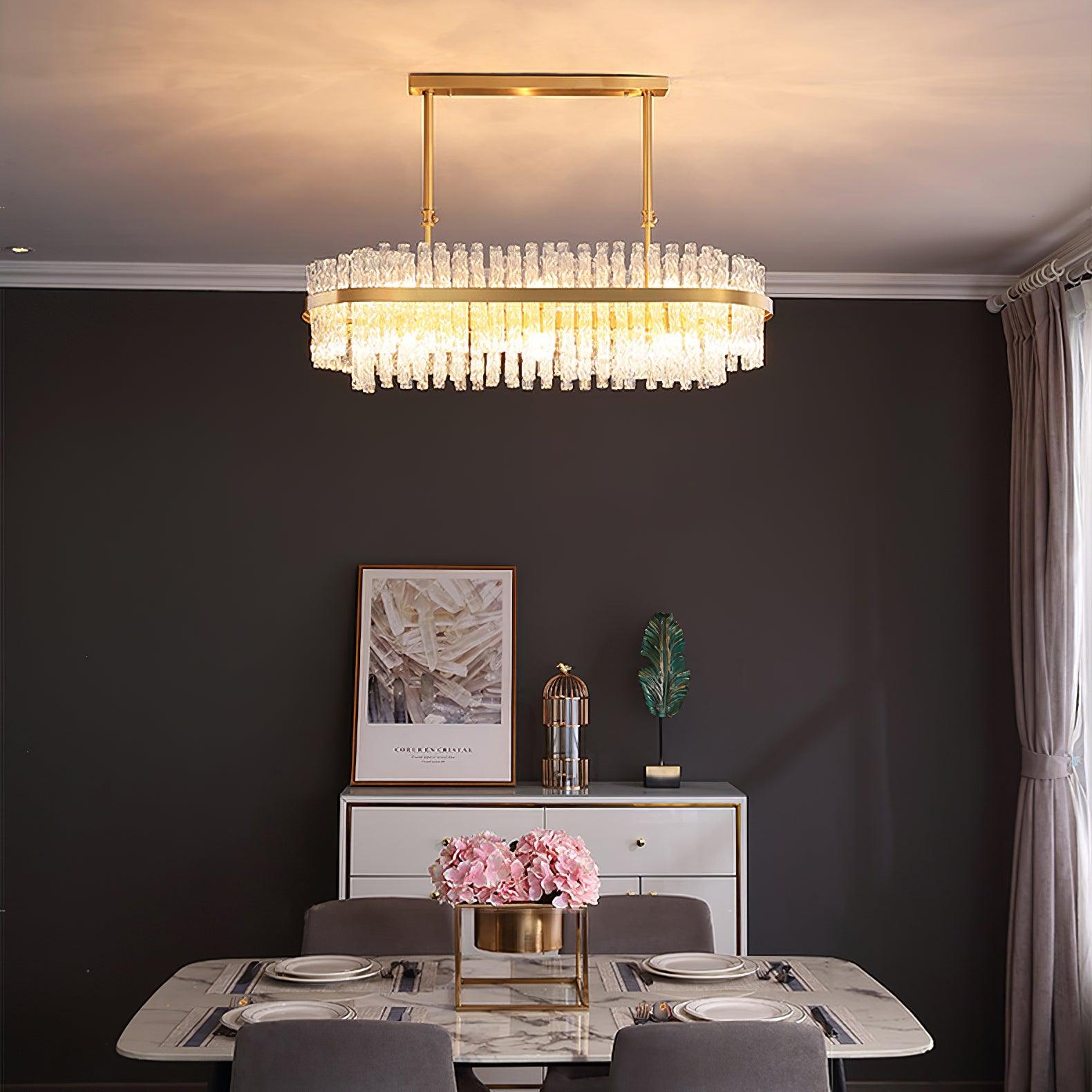 Lustra Kronleuchter Gold Klar Stab Elegant-Letslighting