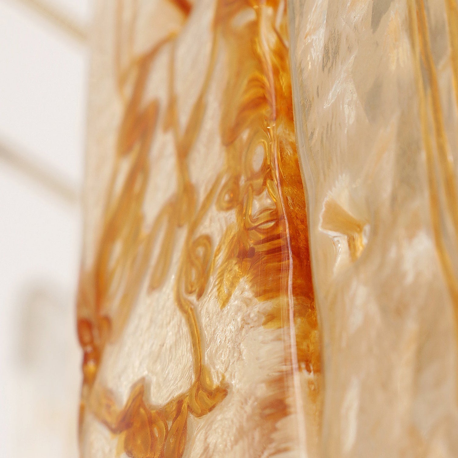 Aurora Chandelier Golden Amber Glass Layered Geometric Luxury - Neutralighting