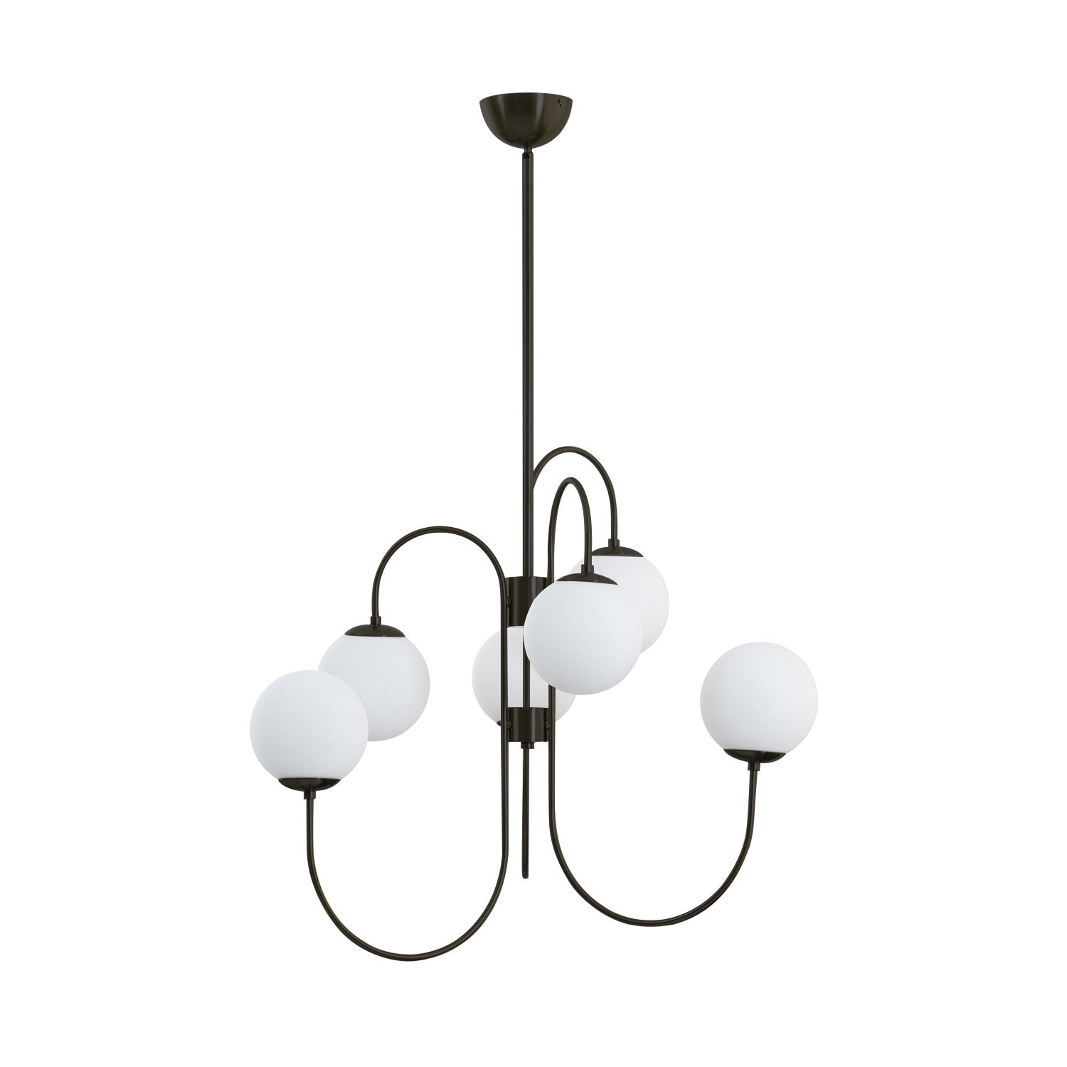 Lustra Kronleuchter Messing Globe Cluster Gebogener Arm-Letslighting