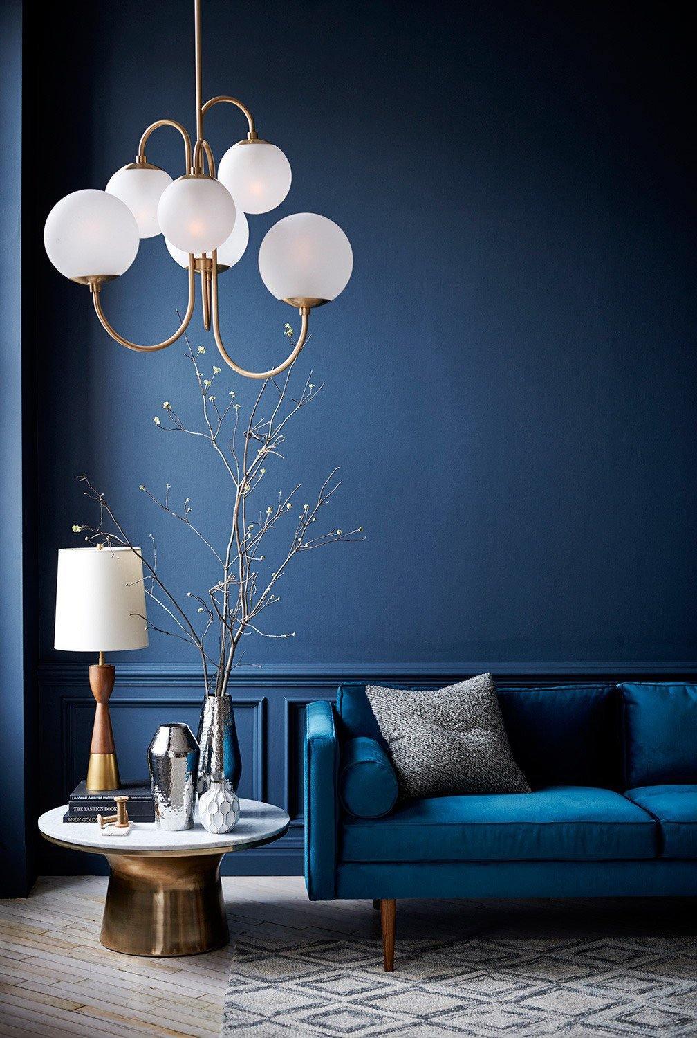 Lustra Kronleuchter Messing Globe Cluster Gebogener Arm-Letslighting