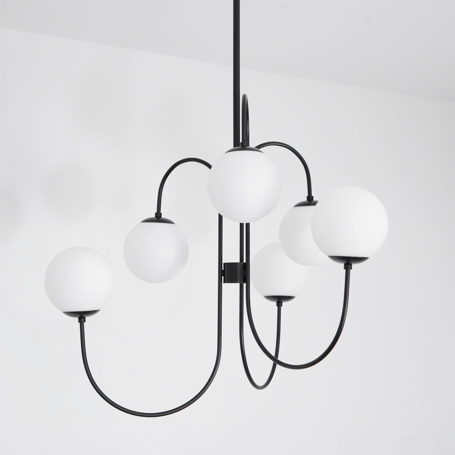 Lustra Kronleuchter Messing Globe Cluster Gebogener Arm-Letslighting