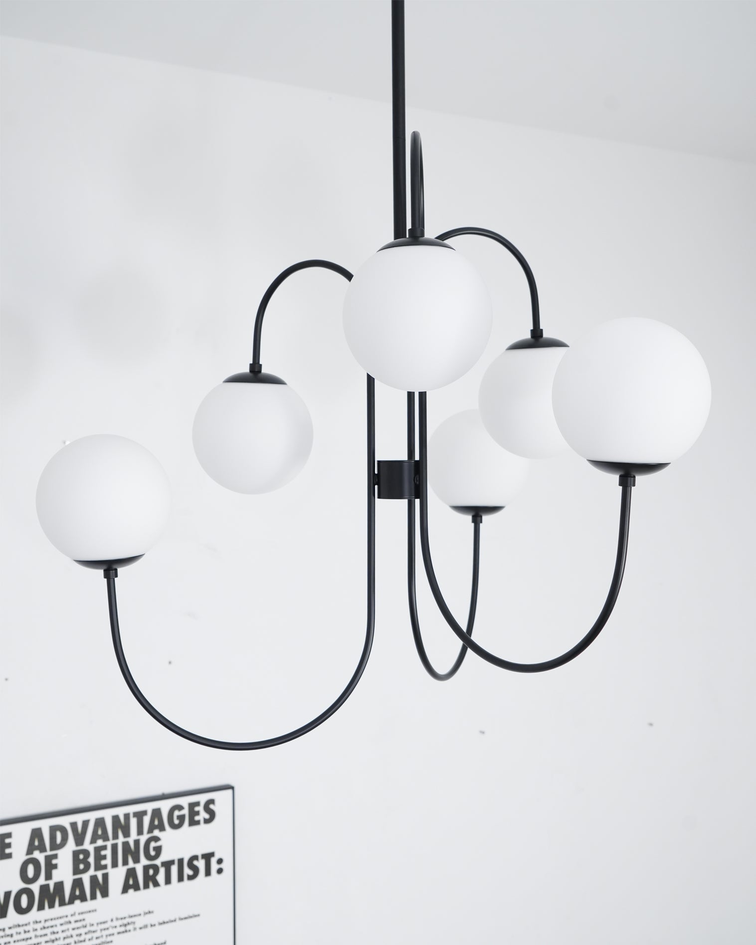 Lustra Kronleuchter Messing Globe Cluster Gebogener Arm-Letslighting