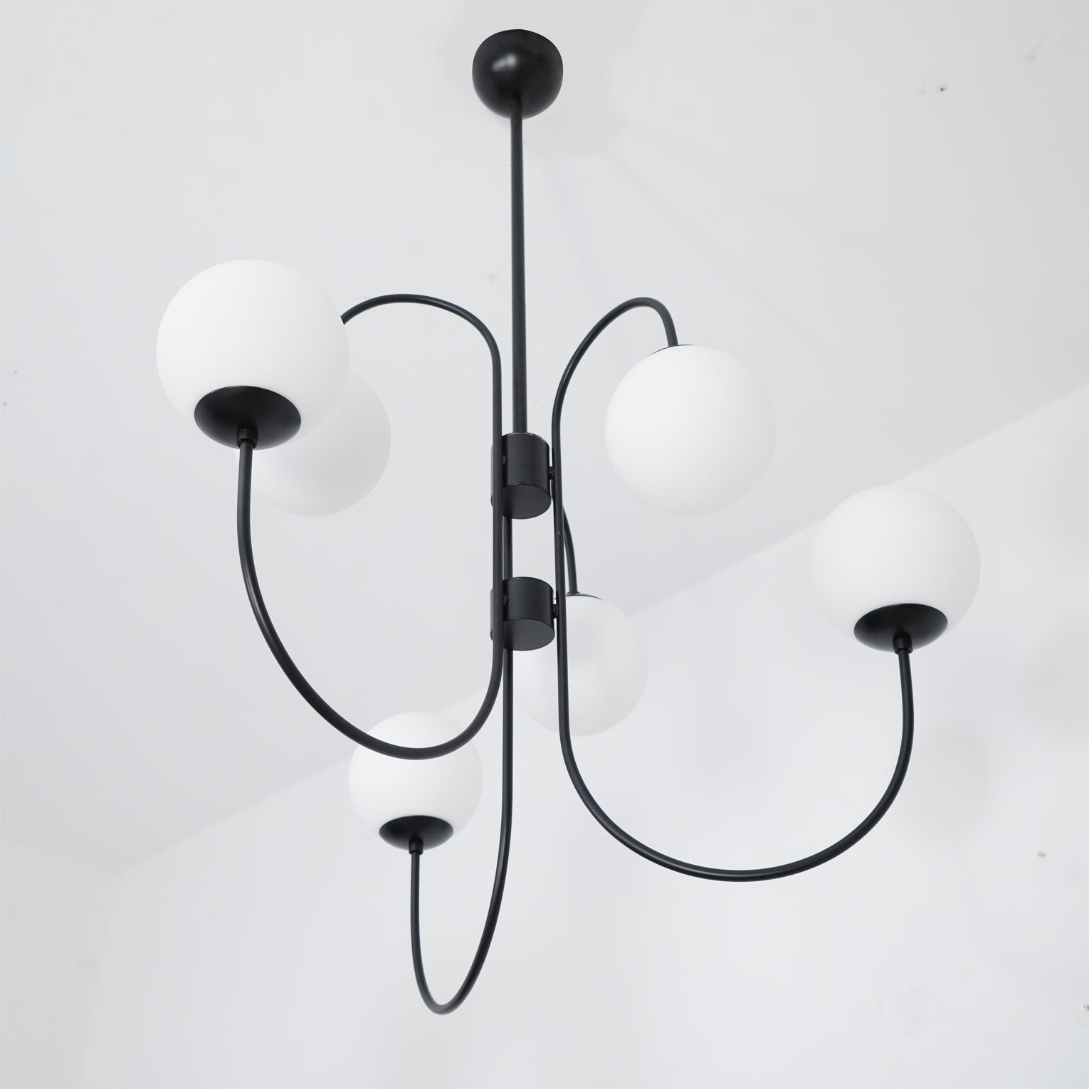 Lustra Kronleuchter Messing Globe Cluster Gebogener Arm-Letslighting