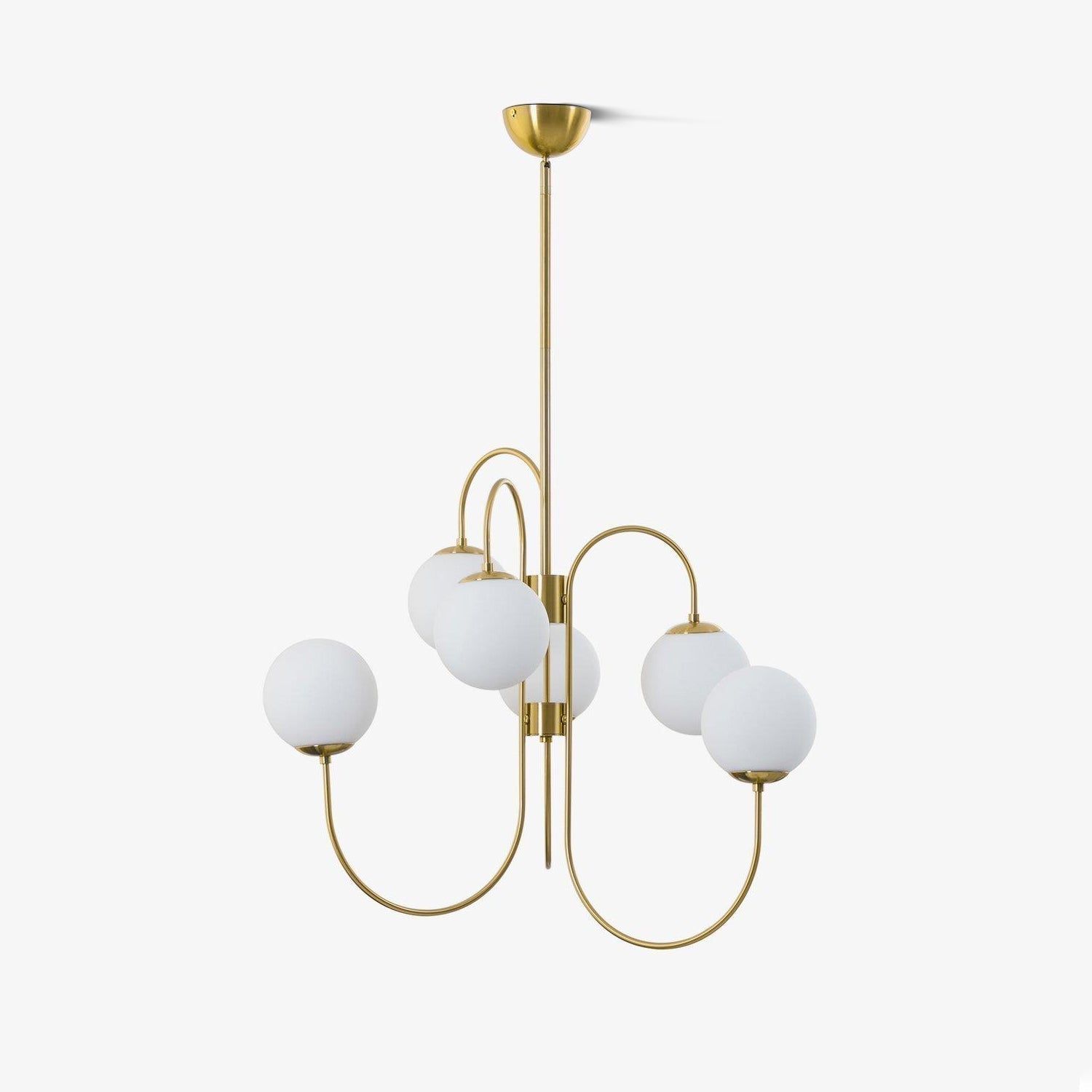 Lustra Kronleuchter Messing Globe Cluster Gebogener Arm-Letslighting