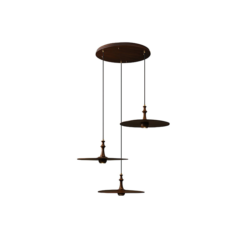 Syrinyra Skulptural Holz Scheibe Pendelleuchte Leuchte-Letslighting