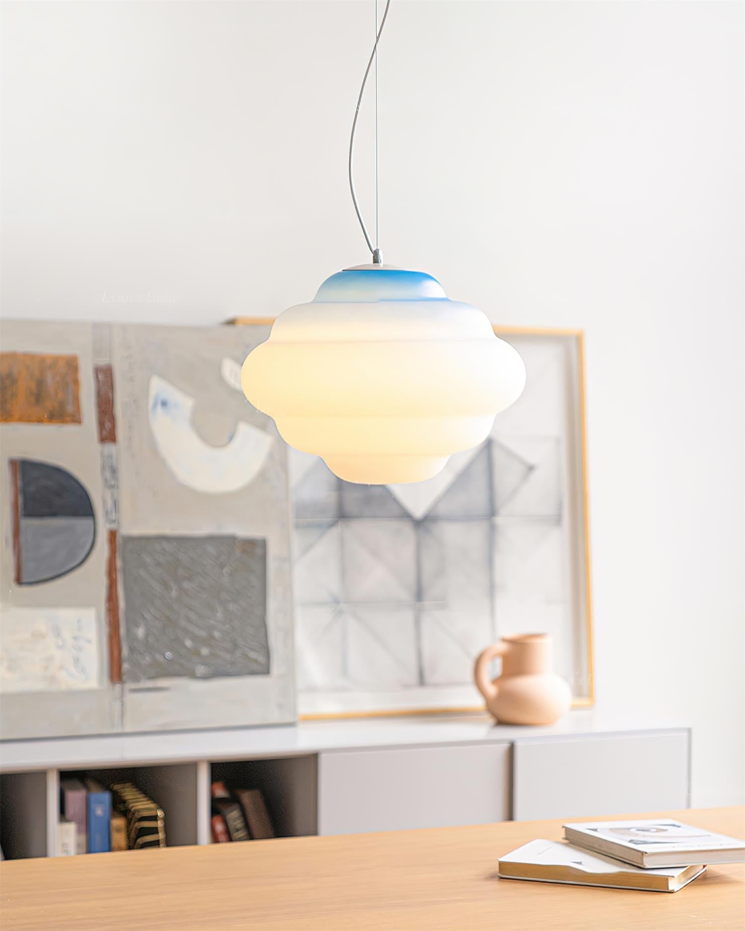 Eurvenara Premium Nordic Art Cloudy Glas Pendelleuchte-Letslighting