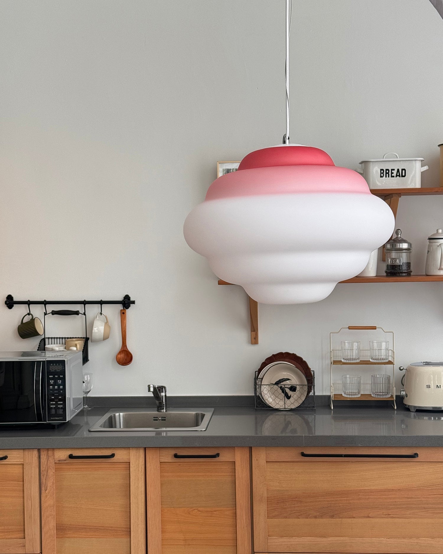 Eurvenara Premium Nordic Art Cloudy Glas Pendelleuchte-Letslighting