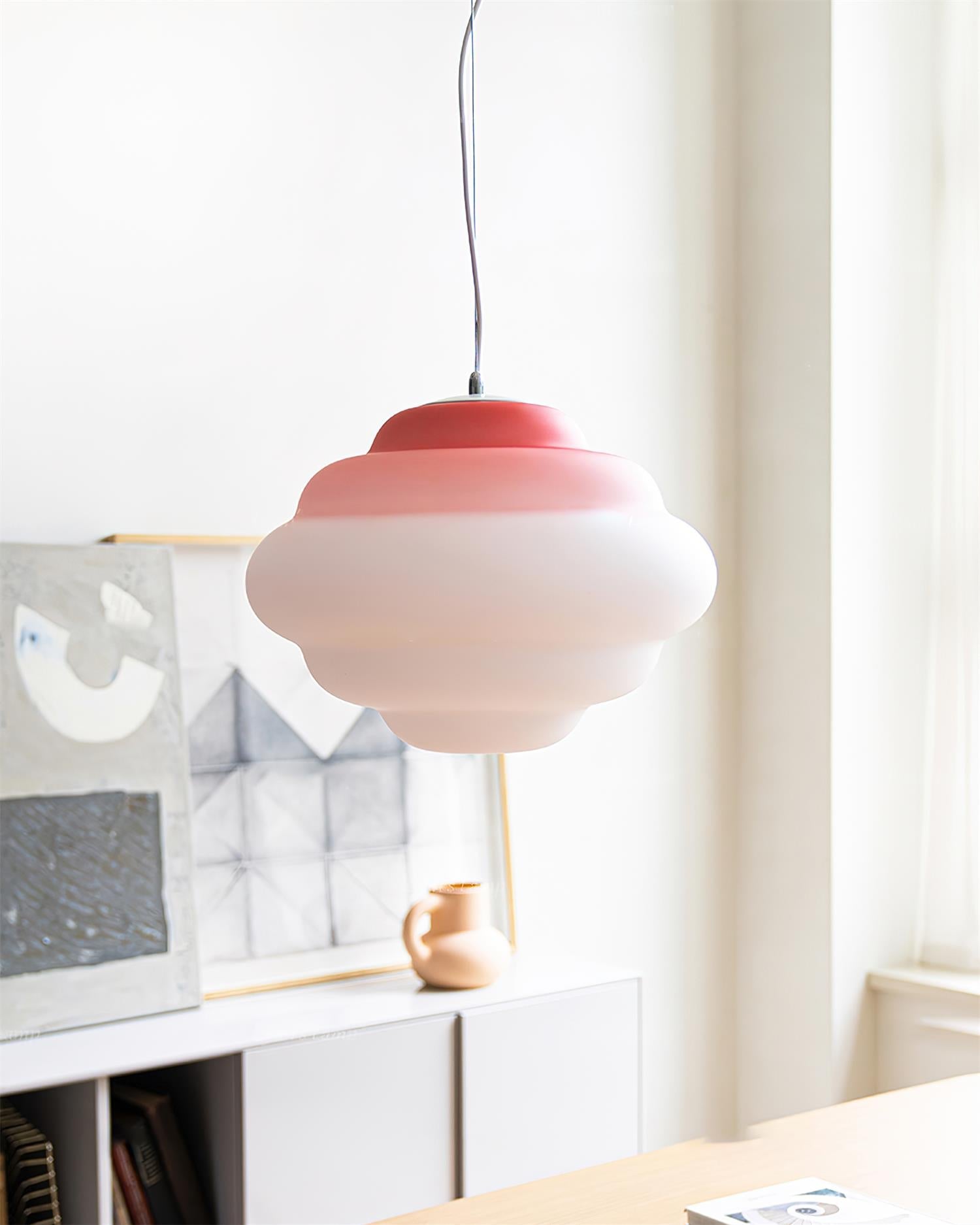Eurvenara Premium Nordic Art Cloudy Glas Pendelleuchte-Letslighting